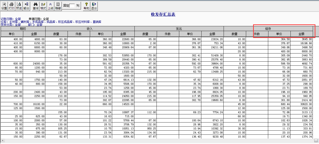 用友T3標準版如何查詢庫存結存金額